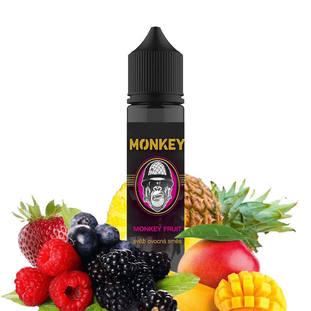 MONKEY FRUIT - svěží ovocná směs - Monkey shake&vape 12ml Monkey liquid