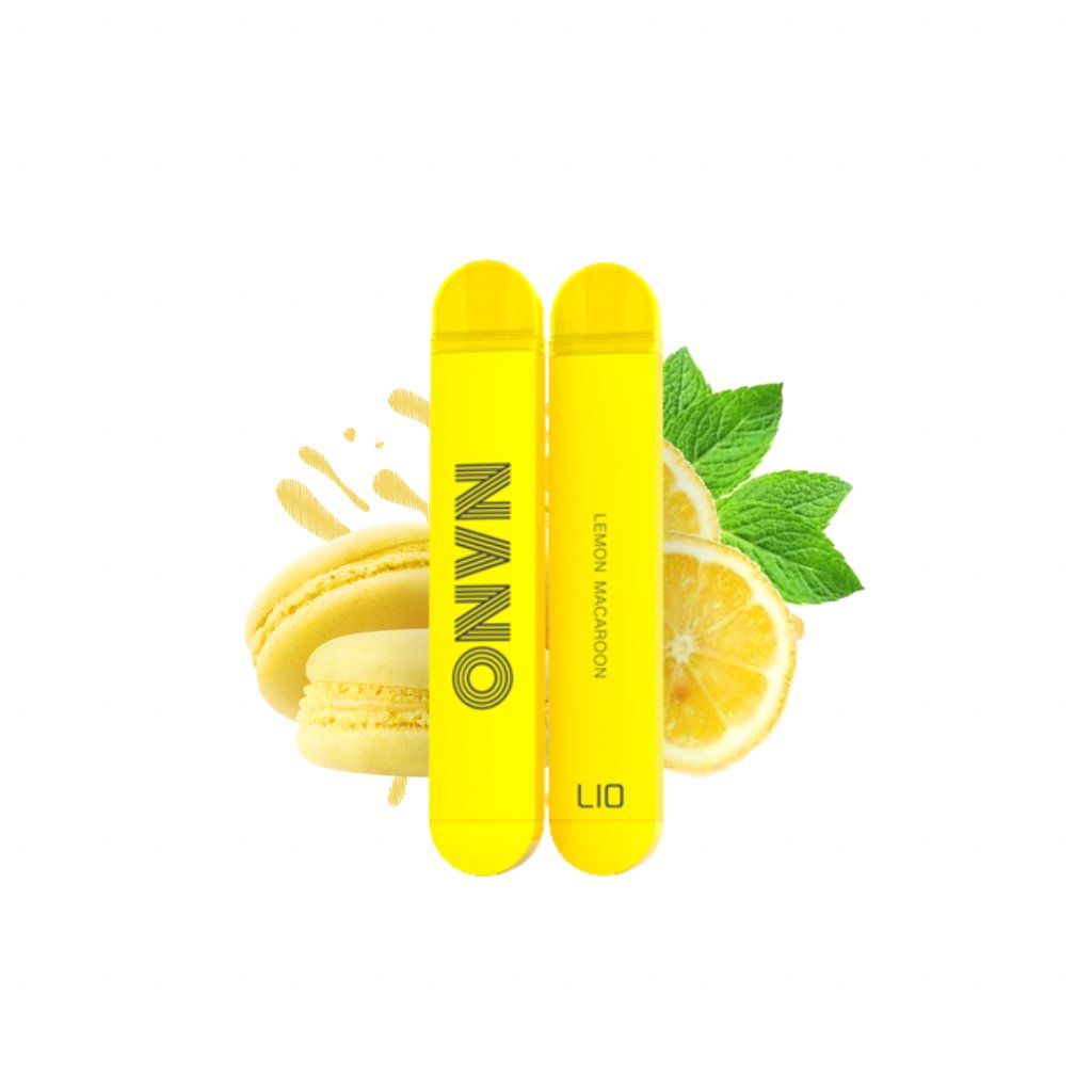 LEMON MACARONE / Citronová makronka - Lio Nano 500 mAh, 20mg - jednorázová e-cigareta