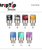 Acrylic Drip Tip 510 | stříbrná, červená, žlutá, modrá, zelená, fialová